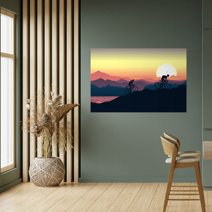 Poster orizzontale staccabile e attaccabile CYCLING HORIZON