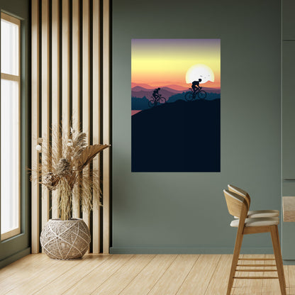 Poster verticale staccabile e attaccabile CYCLING HORIZON