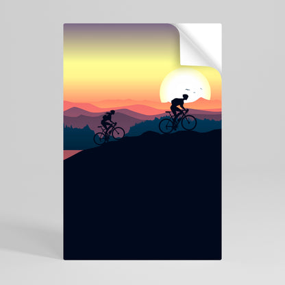 Poster verticale staccabile e attaccabile CYCLING HORIZON