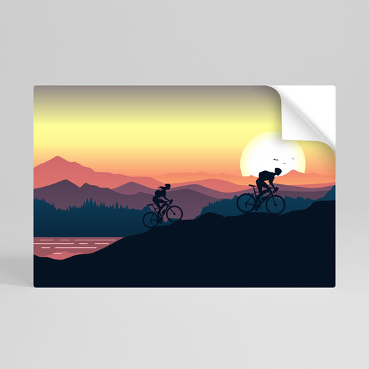 Poster orizzontale staccabile e attaccabile CYCLING HORIZON