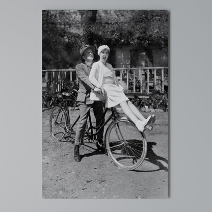 RIDING THROUGH TIME Stampa su Tela Verticale