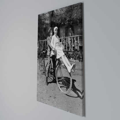 RIDING THROUGH TIME Stampa su Tela Verticale