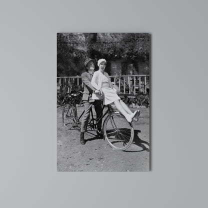 RIDING THROUGH TIME Stampa su Tela Verticale