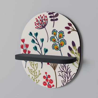 AUTUMN SUNDRIES Oval Art Shelf In Black Finish