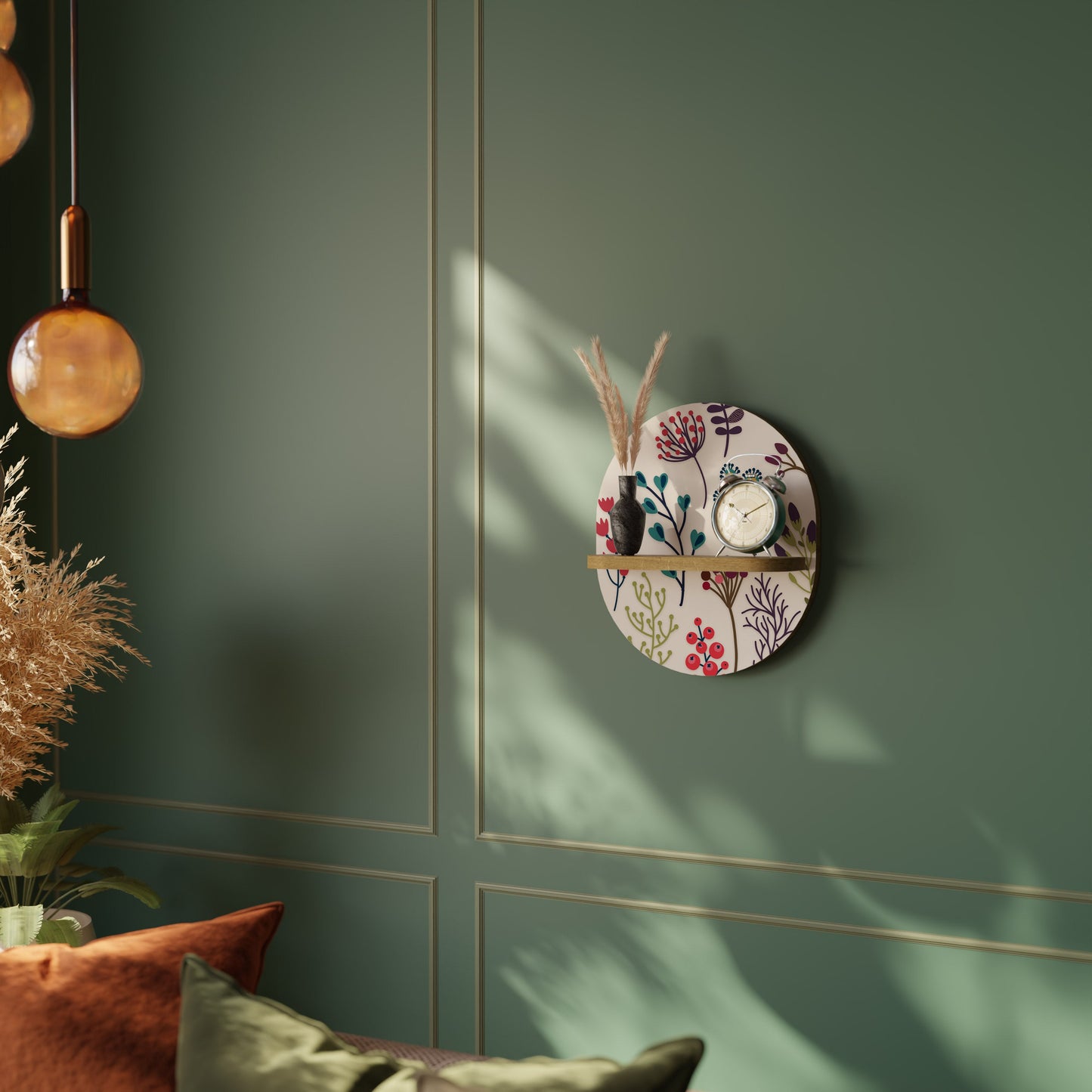 AUTUMN SUNDRIES Mensola ovale per opere d'arte in effetto rovere