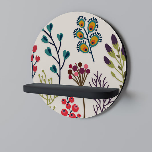 Mensola rotonda per opere d'arte AUTUMN SUNDRIES in finitura nera