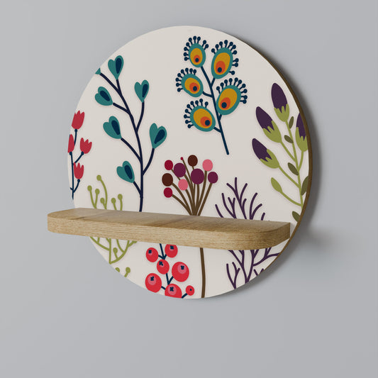AUTUMN SUNDRIES Mensola rotonda per arte in effetto rovere
