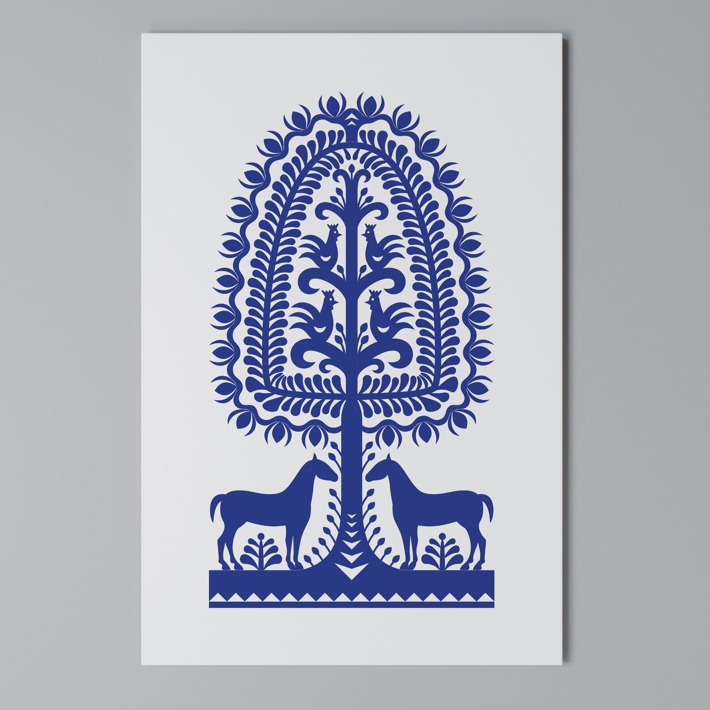 POLISH FOLK ART Stampa su Tela Verticale