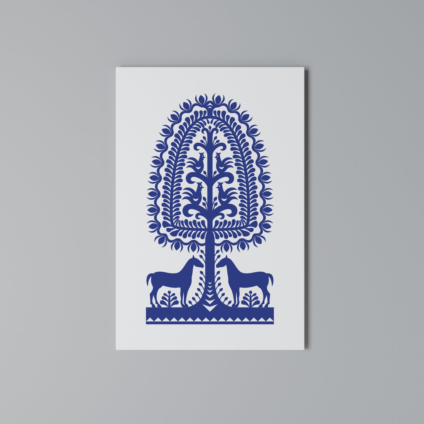 POLISH FOLK ART Stampa su Tela Verticale