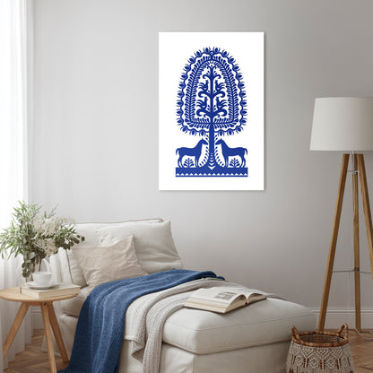 POLISH FOLK ART Stampa su tela verticale