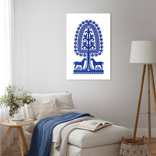 POLISH FOLK ART Stampa su tela verticale