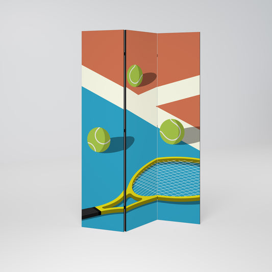 TENNIS ESSENTIALS Divisorio decorativo per ambienti a 3 pannelli