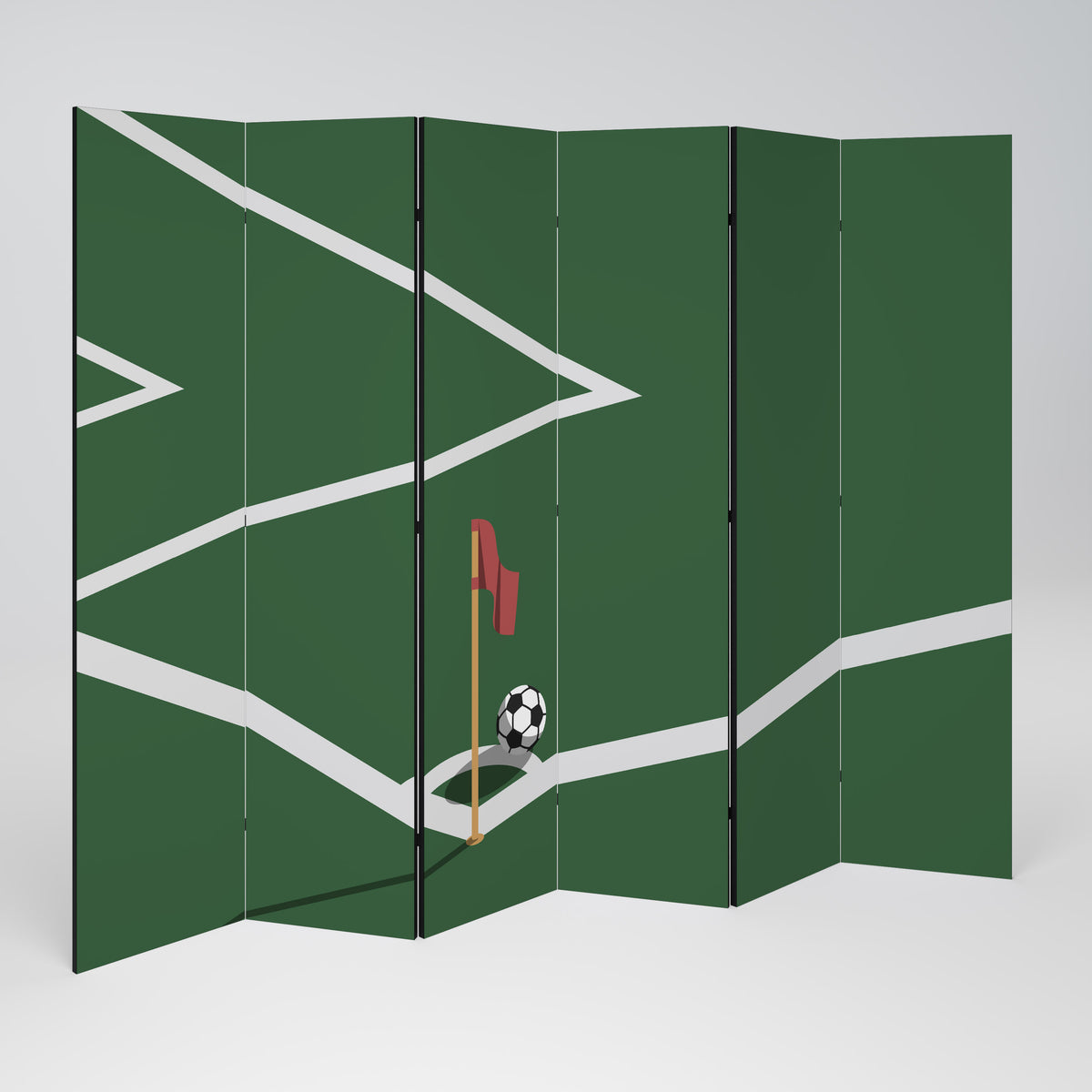 FOOTBALL ACTION Paravento Decorativo a 6 Pannelli