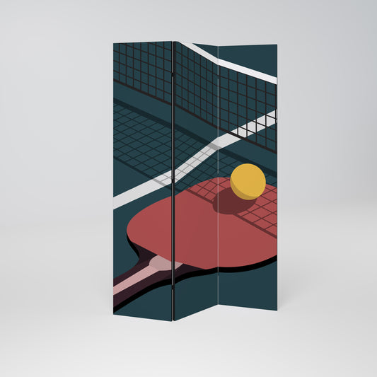 PING-PONG GAME Divisorio decorativo per ambienti a 3 pannelli