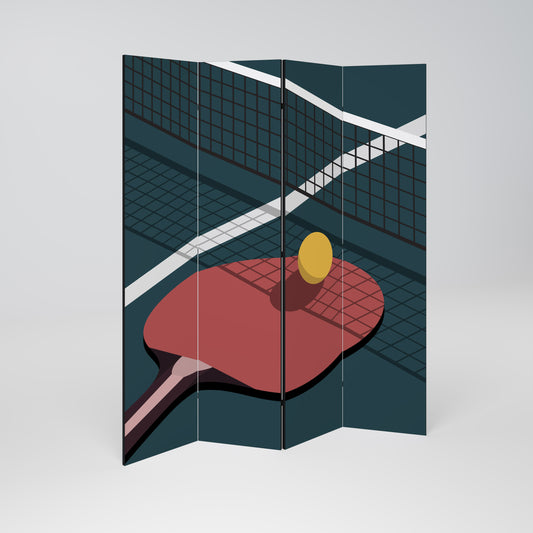 PING-PONG GAME Divisorio decorativo per ambienti a 4 pannelli