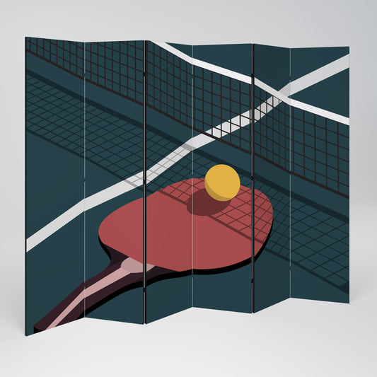 PING-PONG GAME Divisorio decorativo per ambienti a 6 pannelli