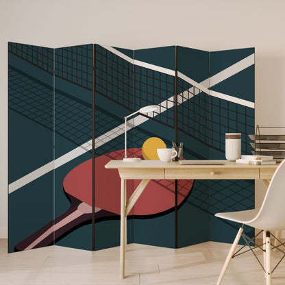PING-PONG GAME Divisorio decorativo per ambienti a 6 pannelli