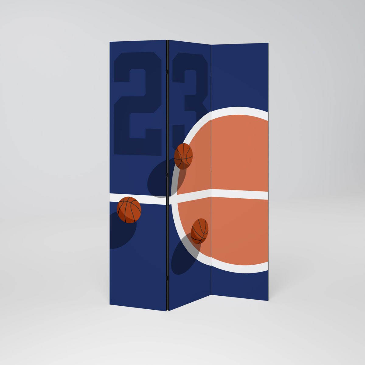 FAMOUS NUMBER 23 Paravento Decorativo a 3 Pannelli