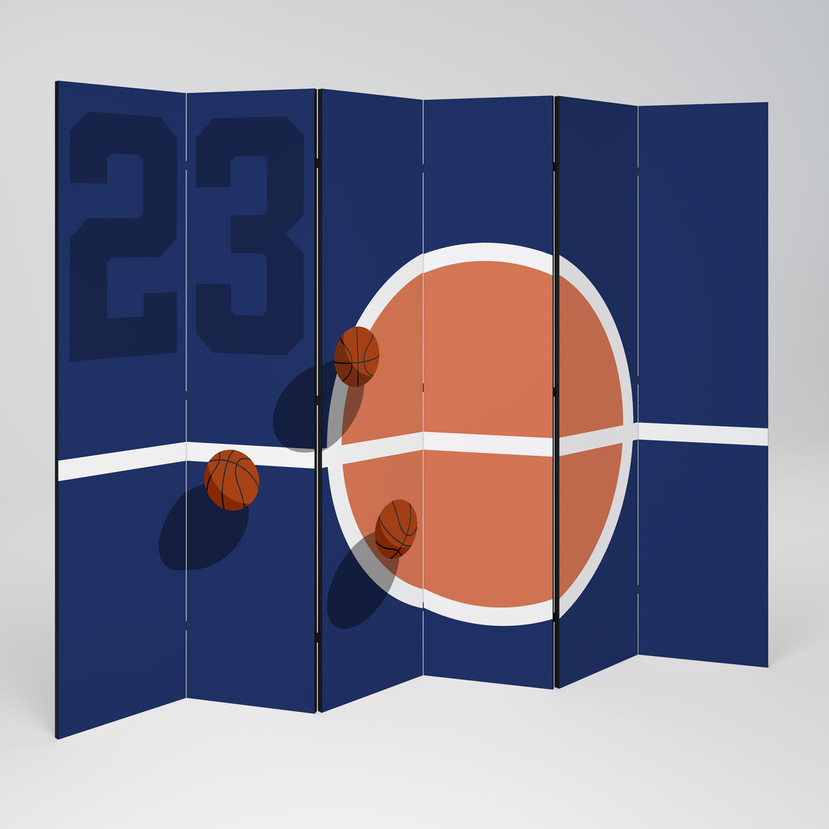 FAMOUS NUMBER 23 Decorative 6-Panel Room Divider