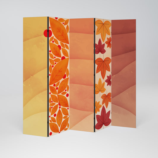 VIBRANTE FALL FOLIAGE - Divisorio decorativo per ambienti a 5 pannelli