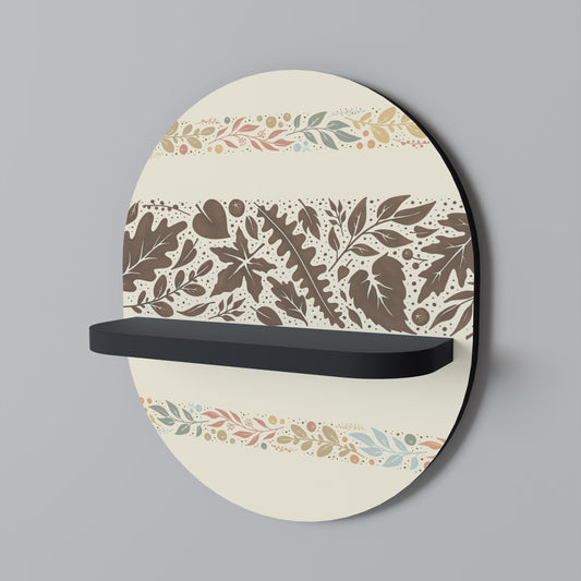 FOLIAGE ROWS Mensola ovale per opere d'arte in finitura nera