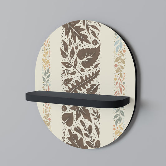 FOLIAGE TALES Mensola ovale per opere d'arte in finitura nera