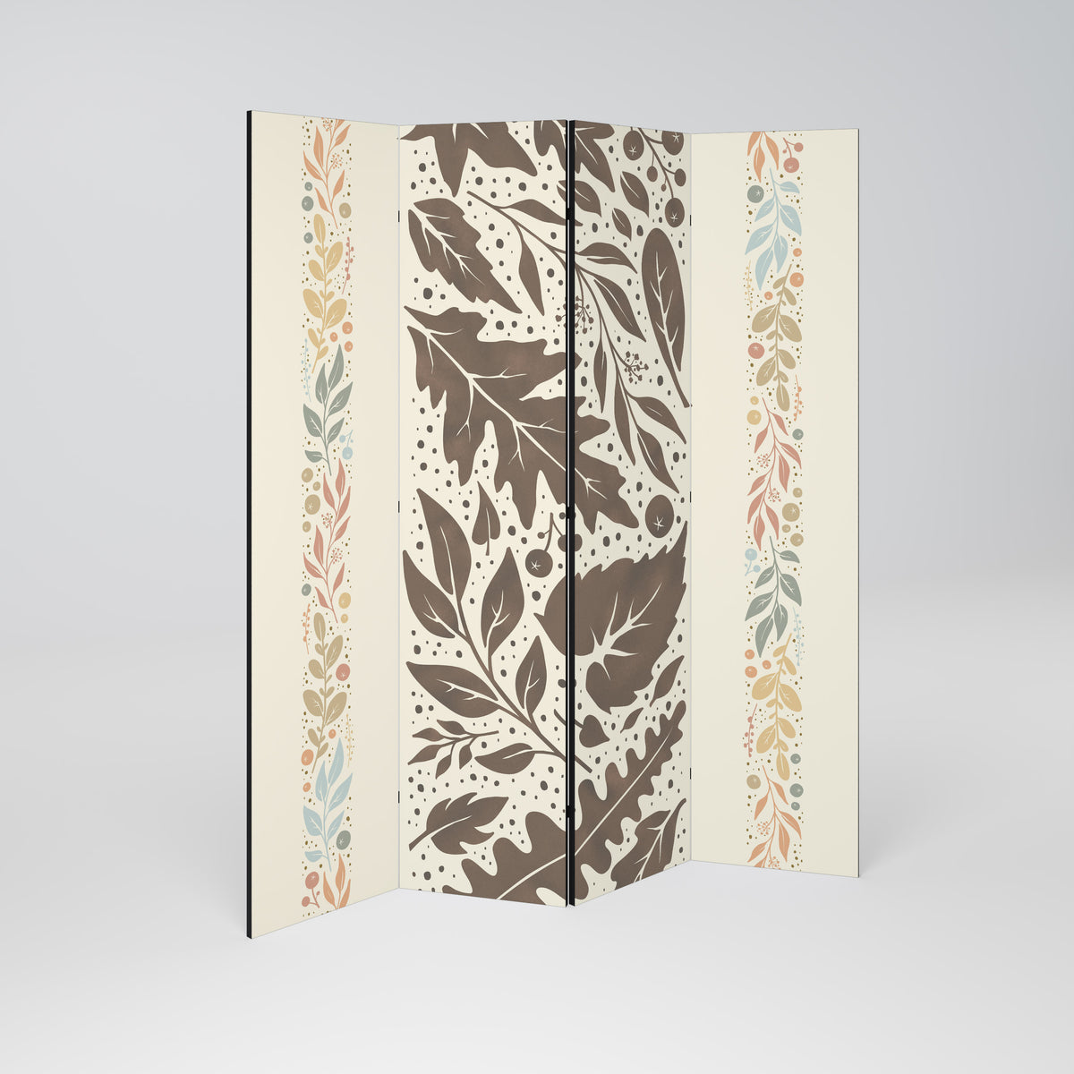 FOLIAGE TALES Decorative 4-Panel Room Divider
