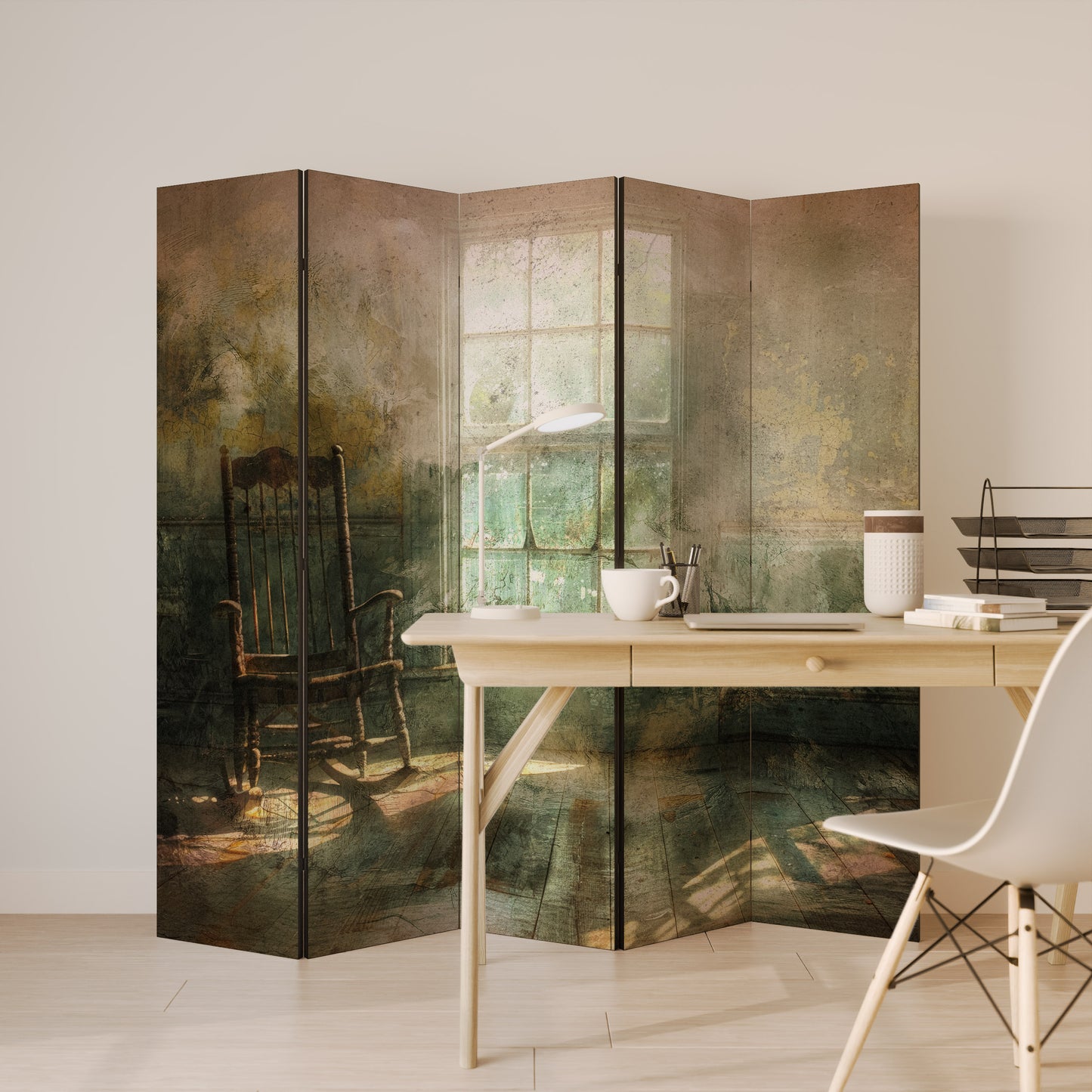 SUNLITNESS - Divisorio decorativo per ambienti a 5 pannelli