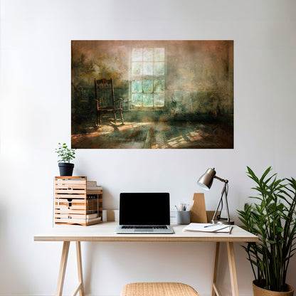 Poster orizzontale staccabile e attaccabile SUNLIGHT STILLNESS