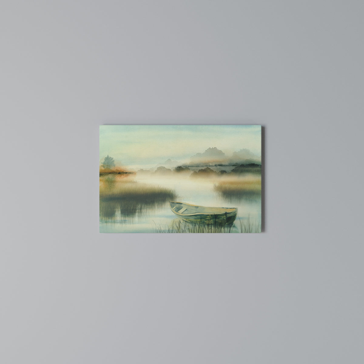MORNING BY THE LAKE Horizontal Canvas Print