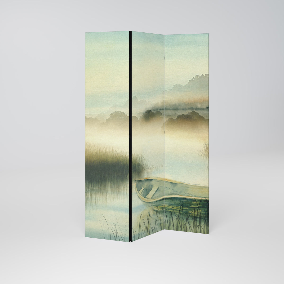 MORNING BY THE LAKE Paravento Decorativo a 3 Pannelli