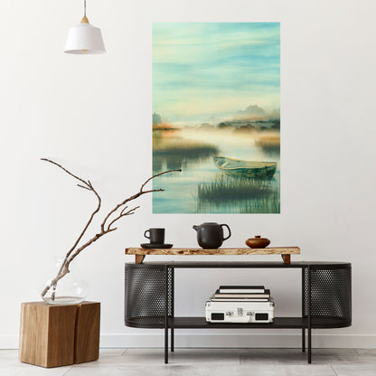 MATTINA SUL LAGO Poster verticale staccabile e attaccabile