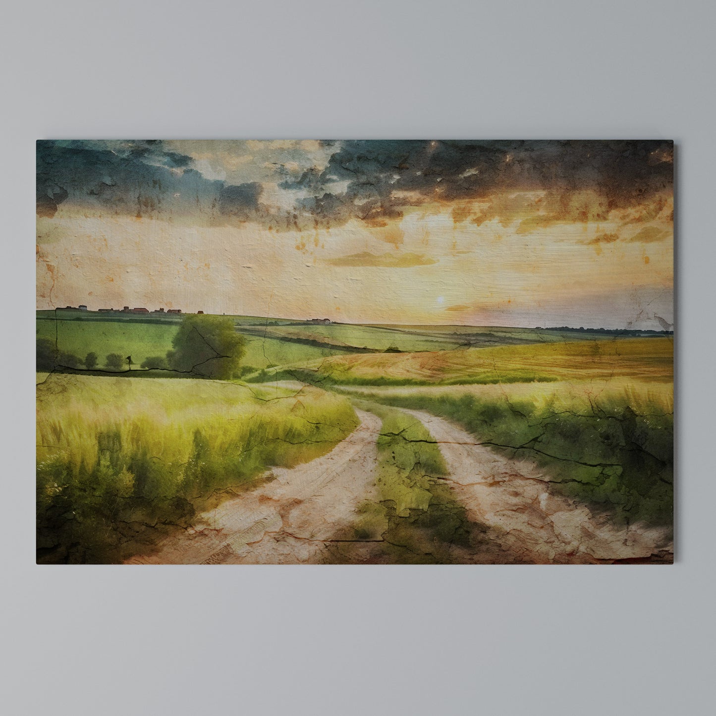 SUNSET PATH Stampa su tela orizzontale