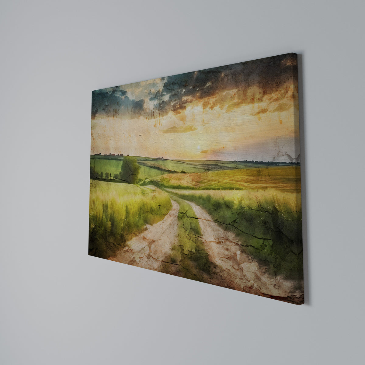 SUNSET PATH Stampa su tela orizzontale