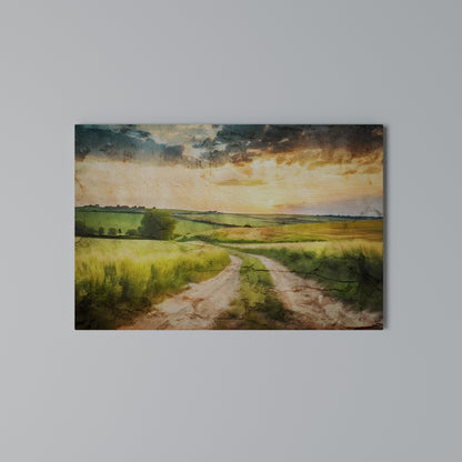 SUNSET PATH Stampa su tela orizzontale