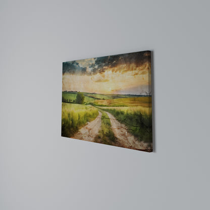 SUNSET PATH Stampa su tela orizzontale