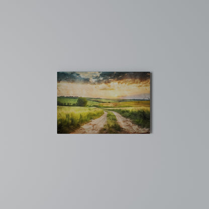 SUNSET PATH Stampa su tela orizzontale