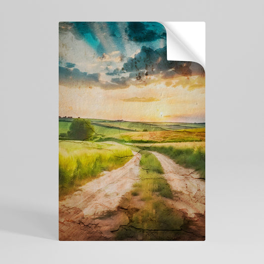 Poster verticale staccabile e attaccabile "SENTIERO DEL TRAMONTO"