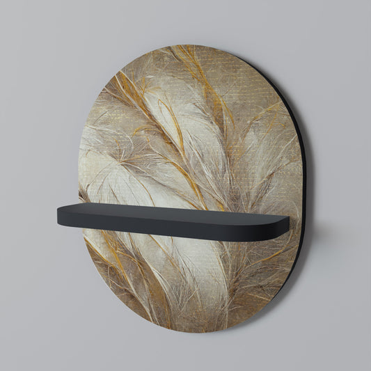 Mensola ovale SOFT PLUMAGE in finitura nera