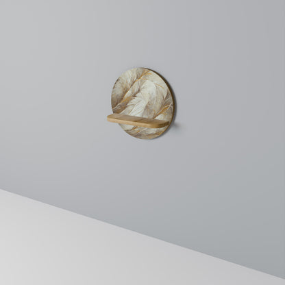 Mensola rotonda SOFT PLUMAGE in effetto rovere