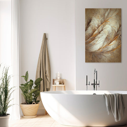 SOFT PLUMAGE Vertical Canvas Print