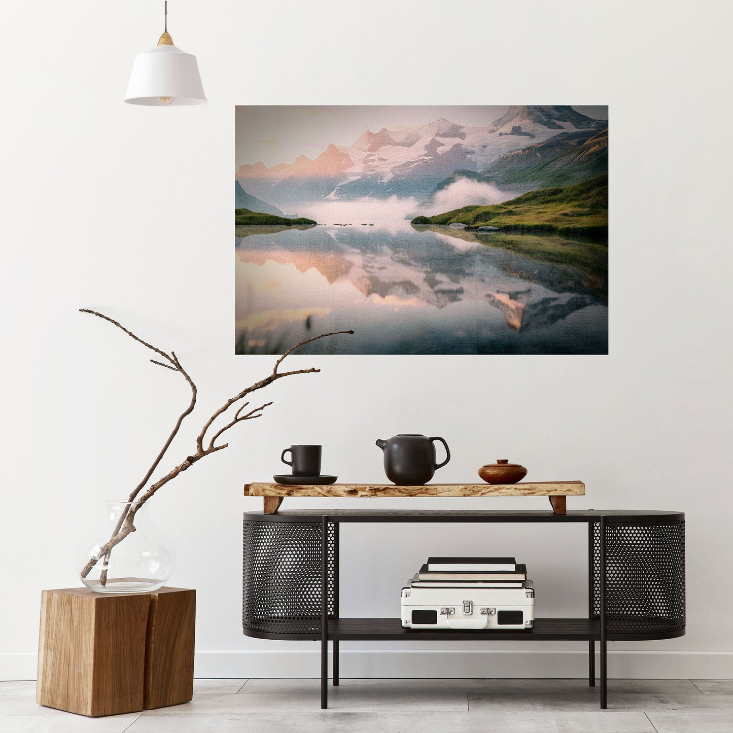Poster orizzontale staccabile e attaccabile FOGGY HORIZON