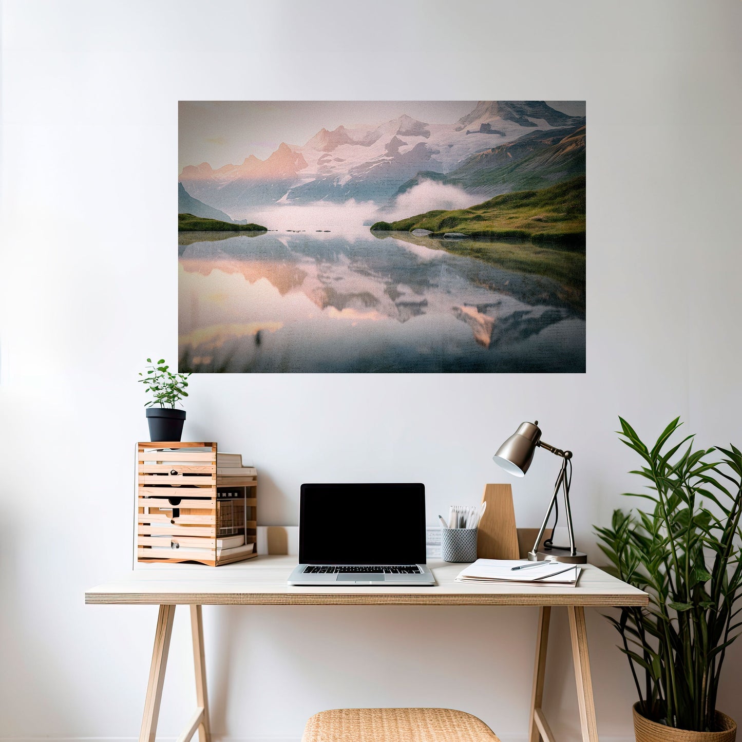 Poster orizzontale staccabile e attaccabile FOGGY HORIZON