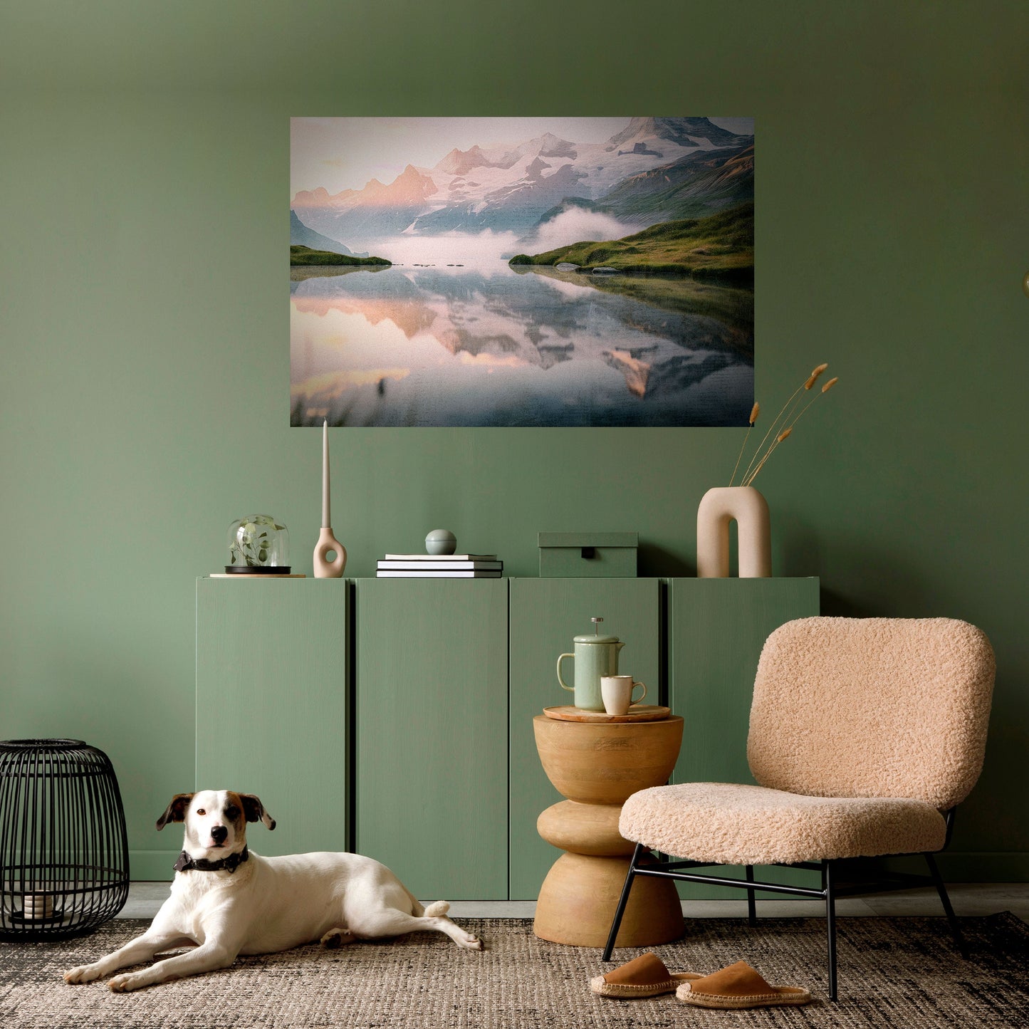 Poster orizzontale staccabile e attaccabile FOGGY HORIZON