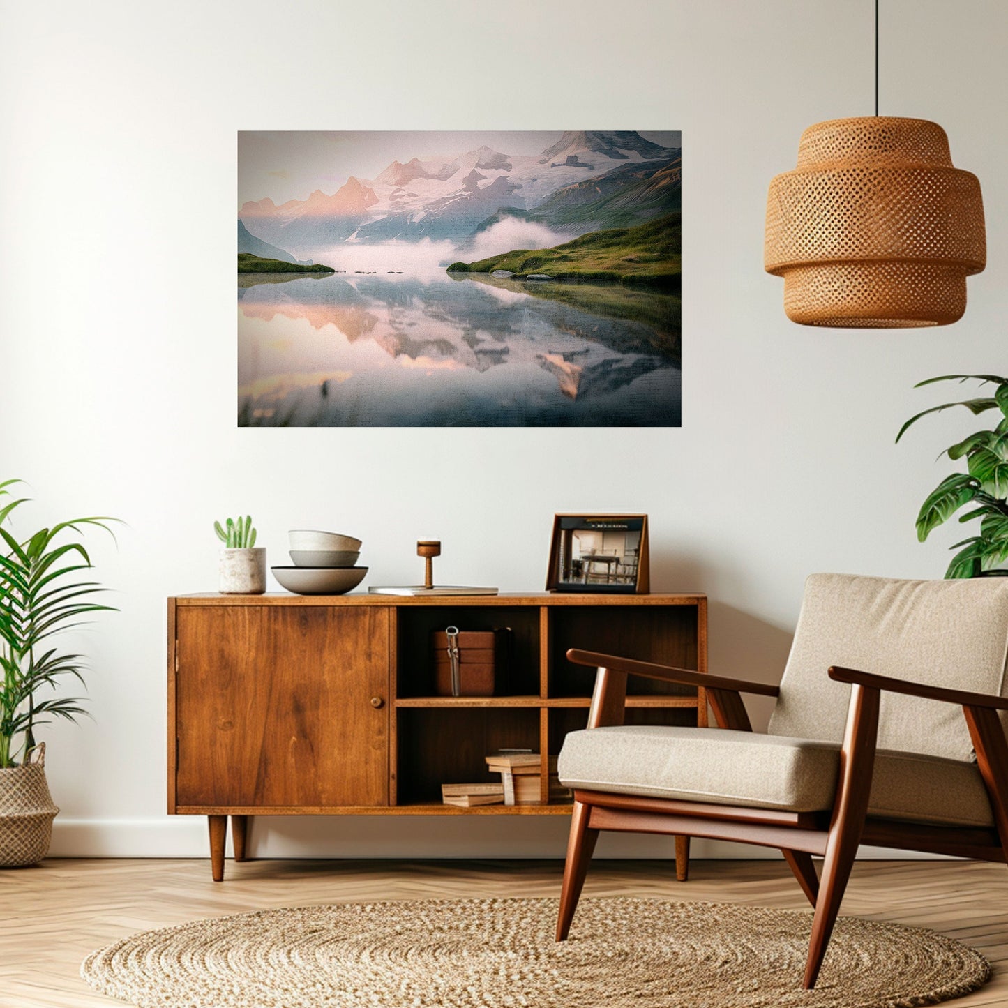 Poster orizzontale staccabile e attaccabile FOGGY HORIZON