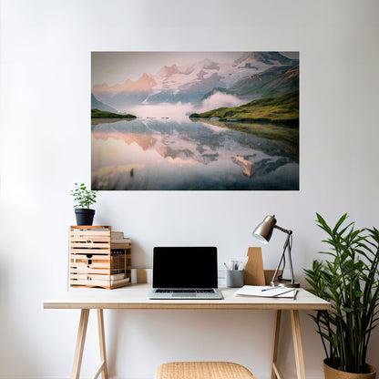 Poster orizzontale staccabile e attaccabile FOGGY HORIZON