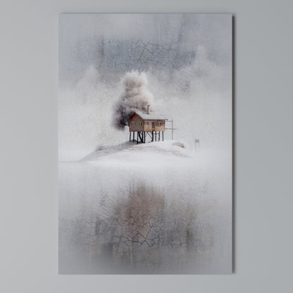 SILENT CABIN Stampa su Tela Verticale