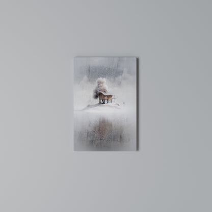 SILENT CABIN Stampa su Tela Verticale