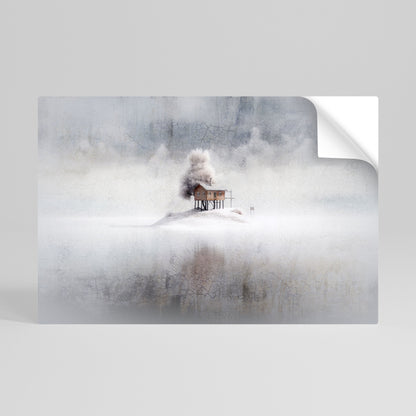 CABINA SILENZIOSA Poster orizzontale staccabile e attaccabile