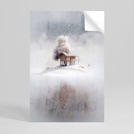 SILENT CABIN Poster verticale staccabile e attaccabile